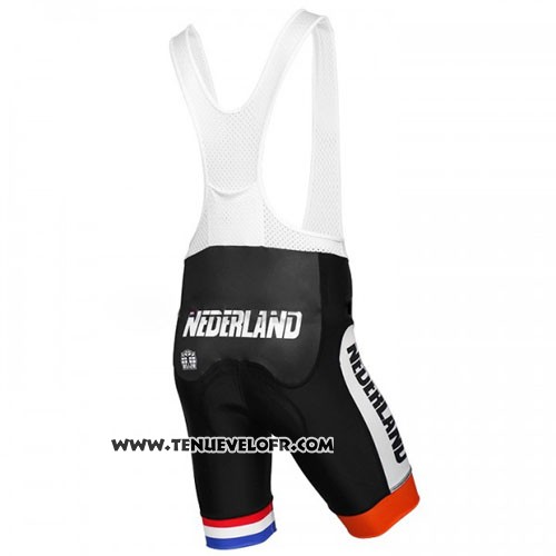 2016 Maillot Ciclismo Pays Bas Orange et Bleu Manches Courtes et Cuissard